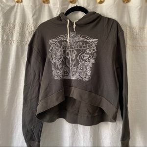 Obey cropped hoodie